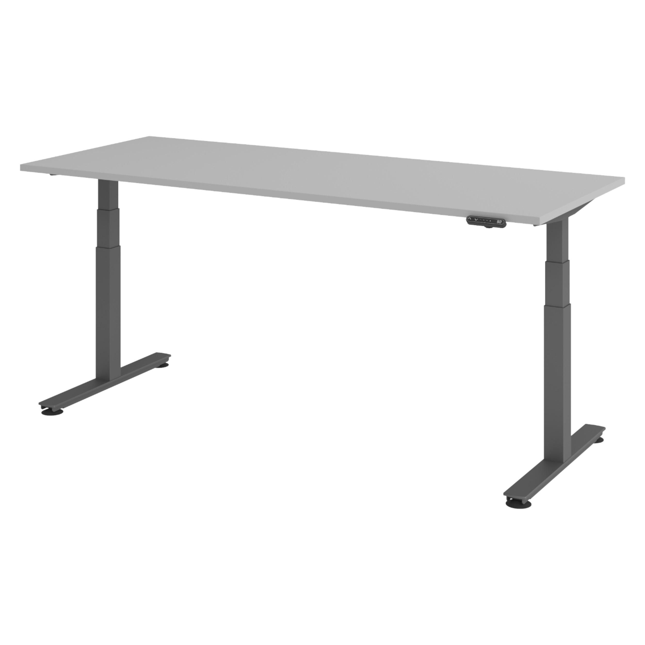 bümö Schreibtisch Grau, Graphit 200x74x80 cm