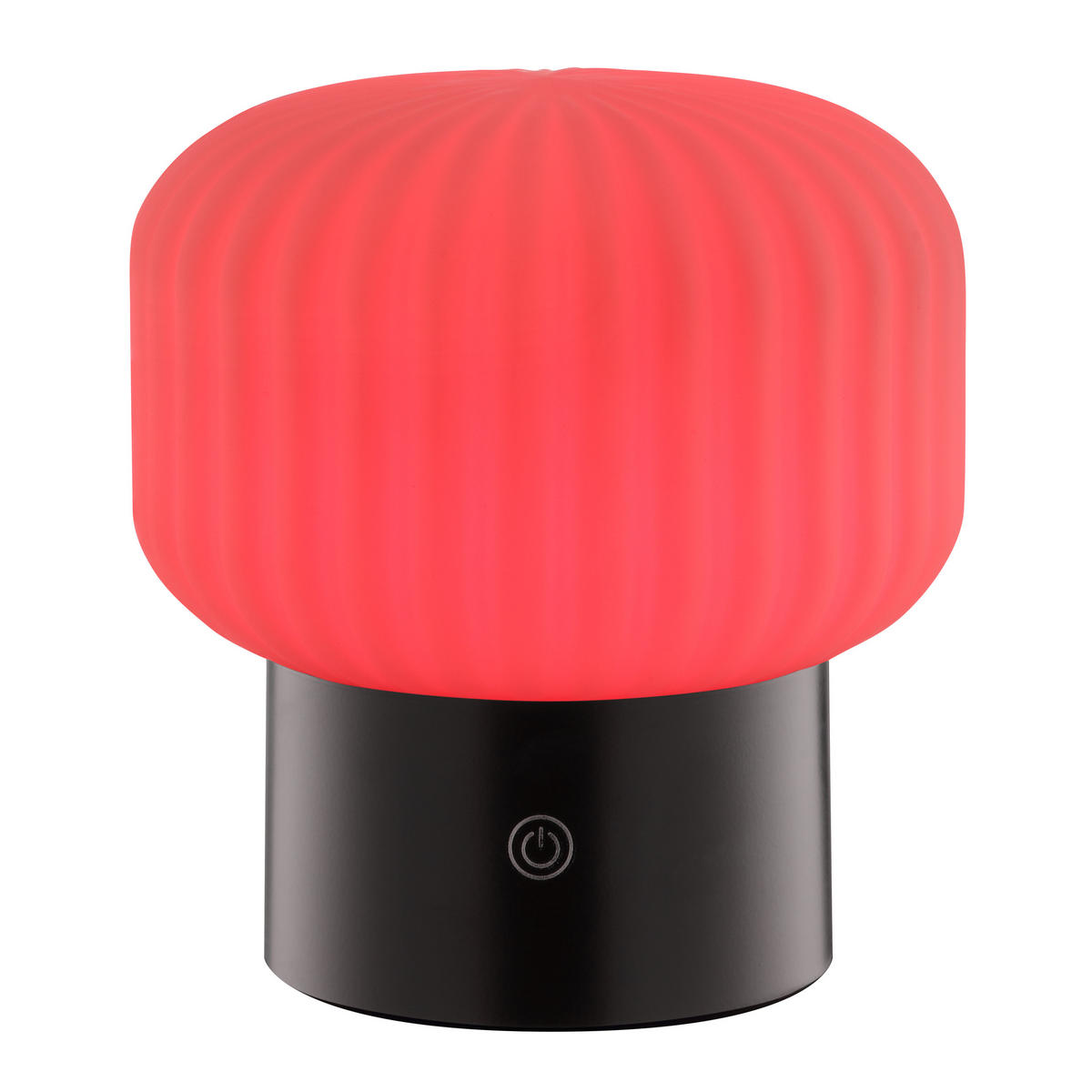 TISCHLEUCHTE Sarastro Weiß/Schwarz 12,5/12,5/14 cm - Multicolor, Glas (12.5/12.5/14cm) - Brilliant