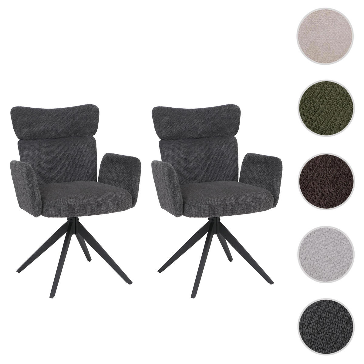 ESSZIMMERSTUHL Grau - Dunkelgrau/Grau, Textil (63/92/58cm) - MCW
