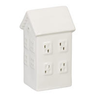 TEELICHTHAUS - Weiß, Keramik (12cm) - Relaxdays