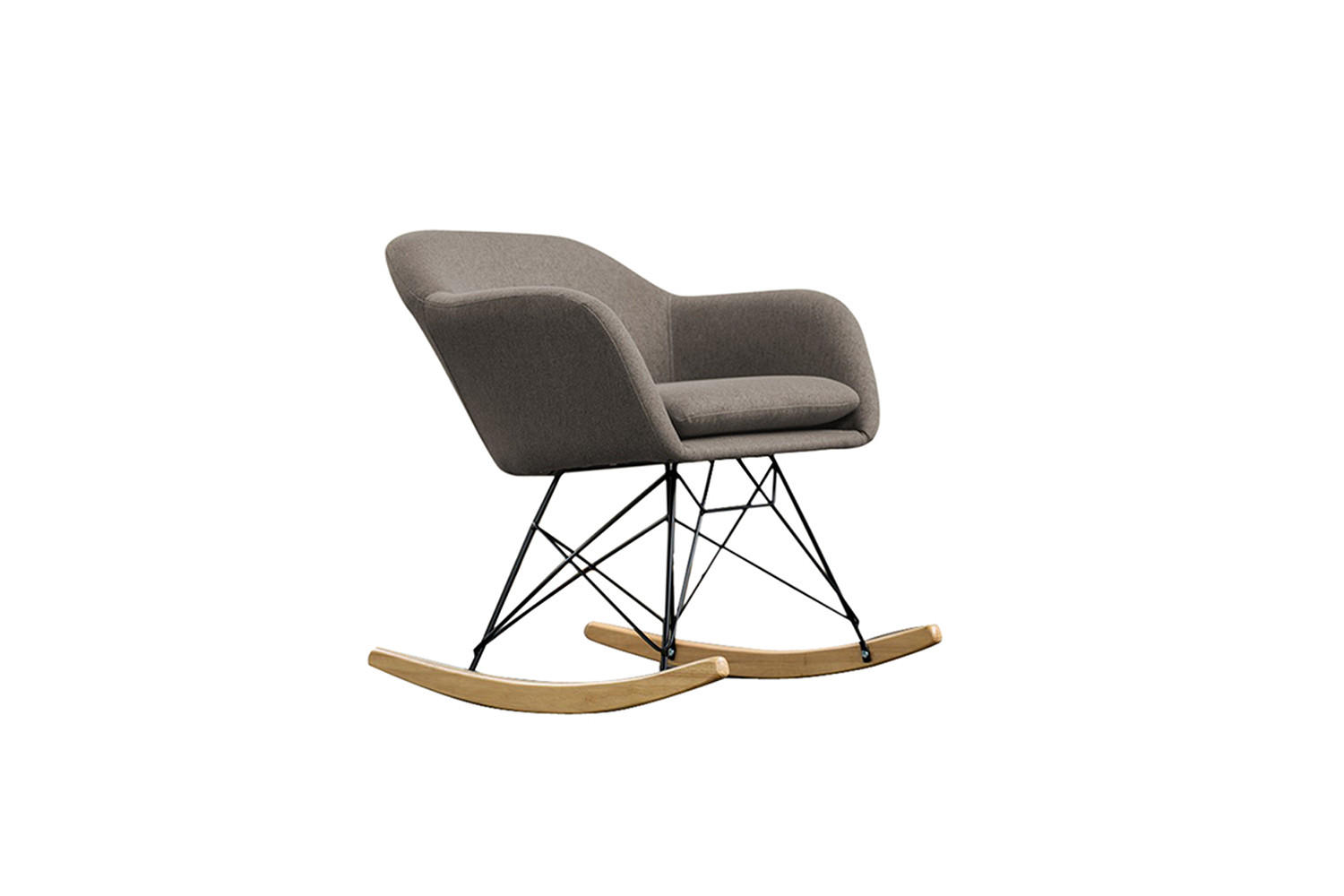 Kawola Schaukelstuhl Braun 62x73x75 cm