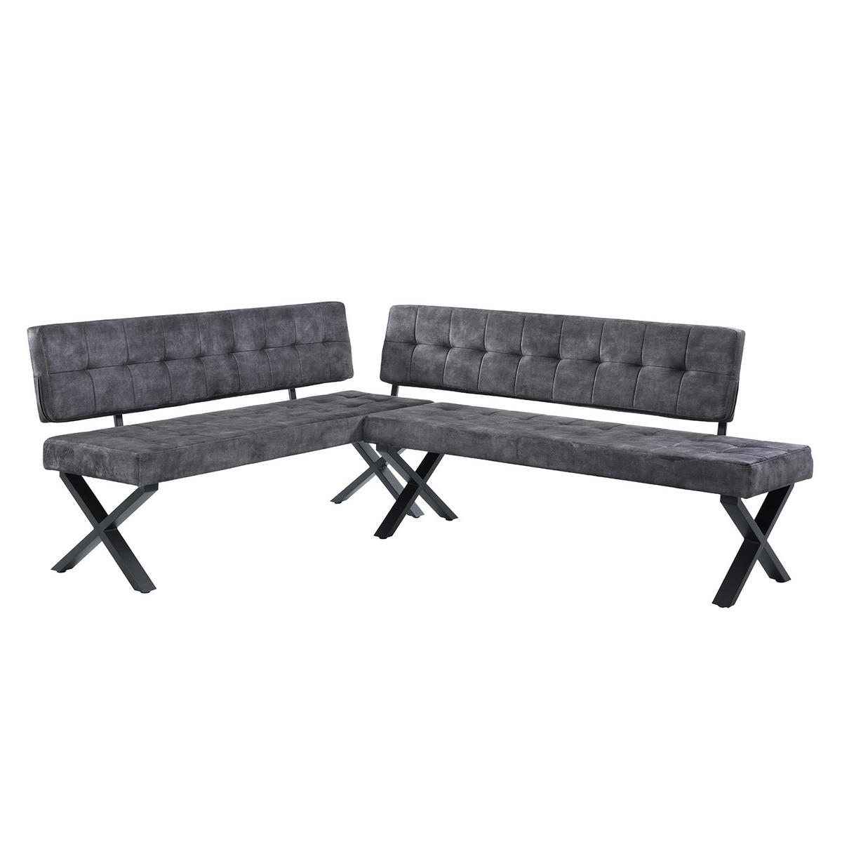 SITZBANK KAREN - Anthrazit, Metall (160/48/56cm) - B&D Home
