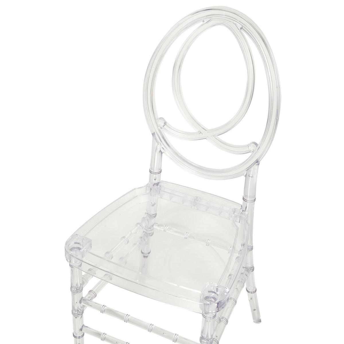 BANKETTSTUHL 2er-Set Transparent Midway - Transparent, Kunststoff (41/92/41cm) - Beliani