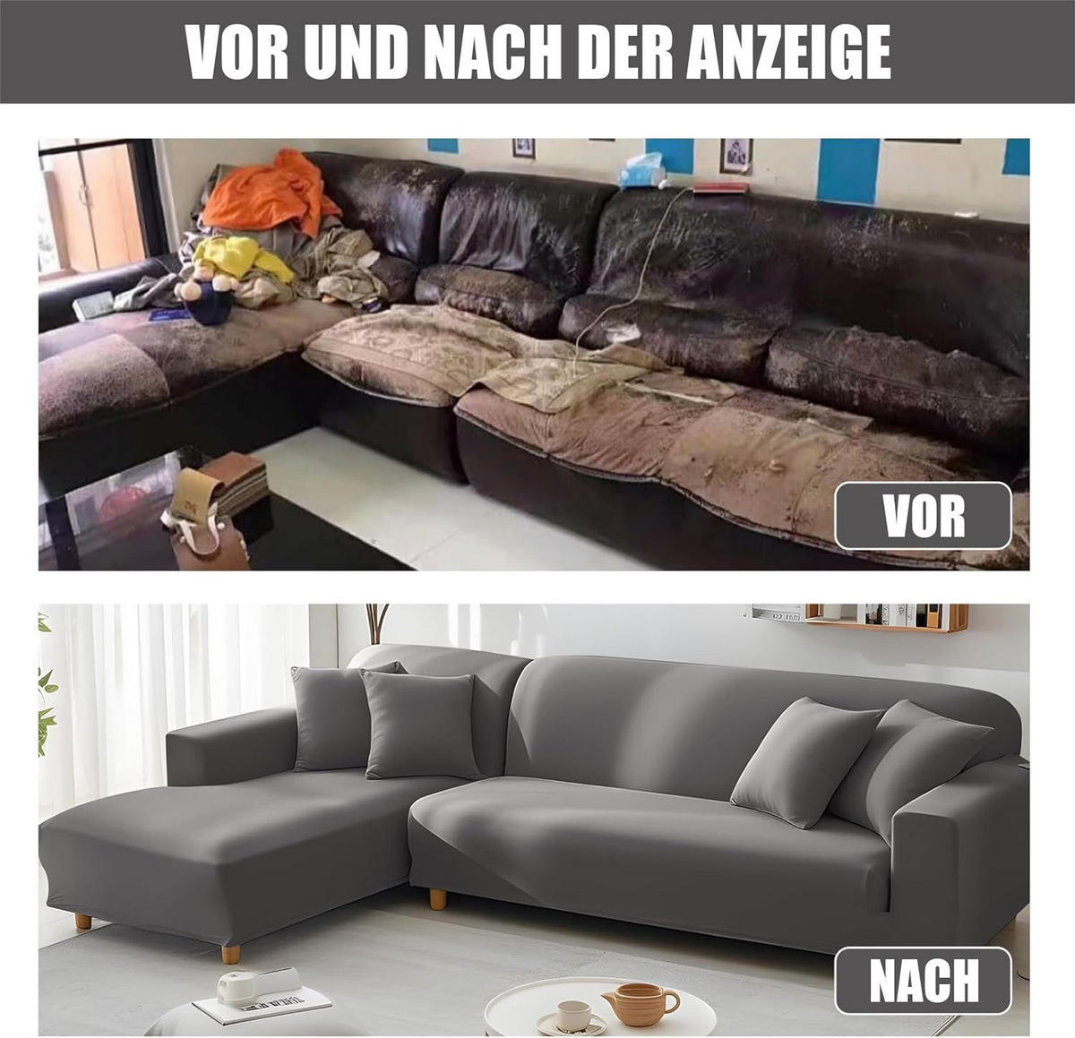 SOFAÜBERWURF 1/2/3/4 Sitzer, Universal (1 Stück) - Grau, Textil (90/110cm) - Kaket