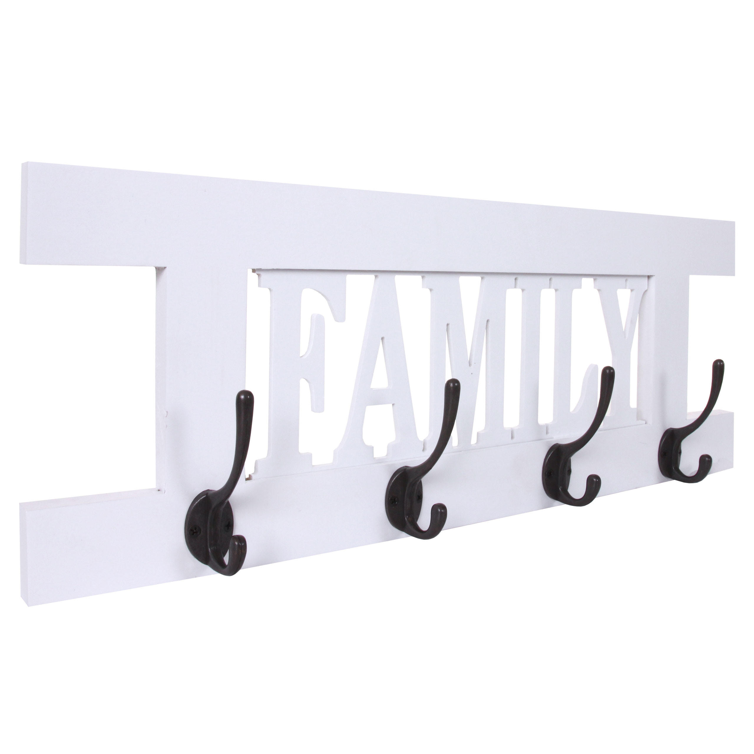 WANDGARDEROBE FAMILY SHABBY-LOOK Reinweiß - Weiß, Holz (60/21/2cm) - MCW