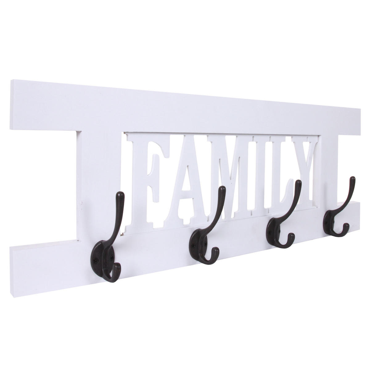 WANDGARDEROBE FAMILY SHABBY-LOOK Reinweiß - Weiß, Holz (60/21/2cm) - MCW