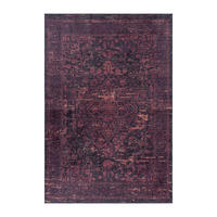 TEPPICH Waschbar Flachgewebe Vintage Look Polyester Wohnzimmer Rot Rechteckig 200x290 - Rot, Textil (200/290cm) - KADIMA DESIGN