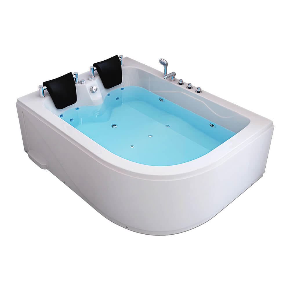 WHIRLPOOL BLUE OCEAN XL - Rechts - Weiß, Keramik (180/65/120cm) - Home Deluxe