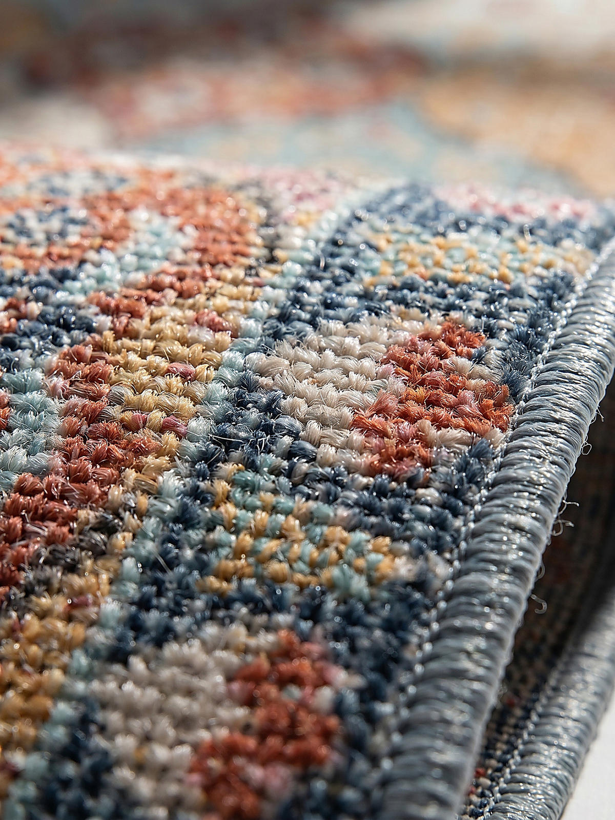 TEPPICH Outdoor Orientalisch LIMMAT Polypropylen Mehrfarbig 120 x 120 cm - Multicolor, Textil (120/120cm) - KADIMA DESIGN