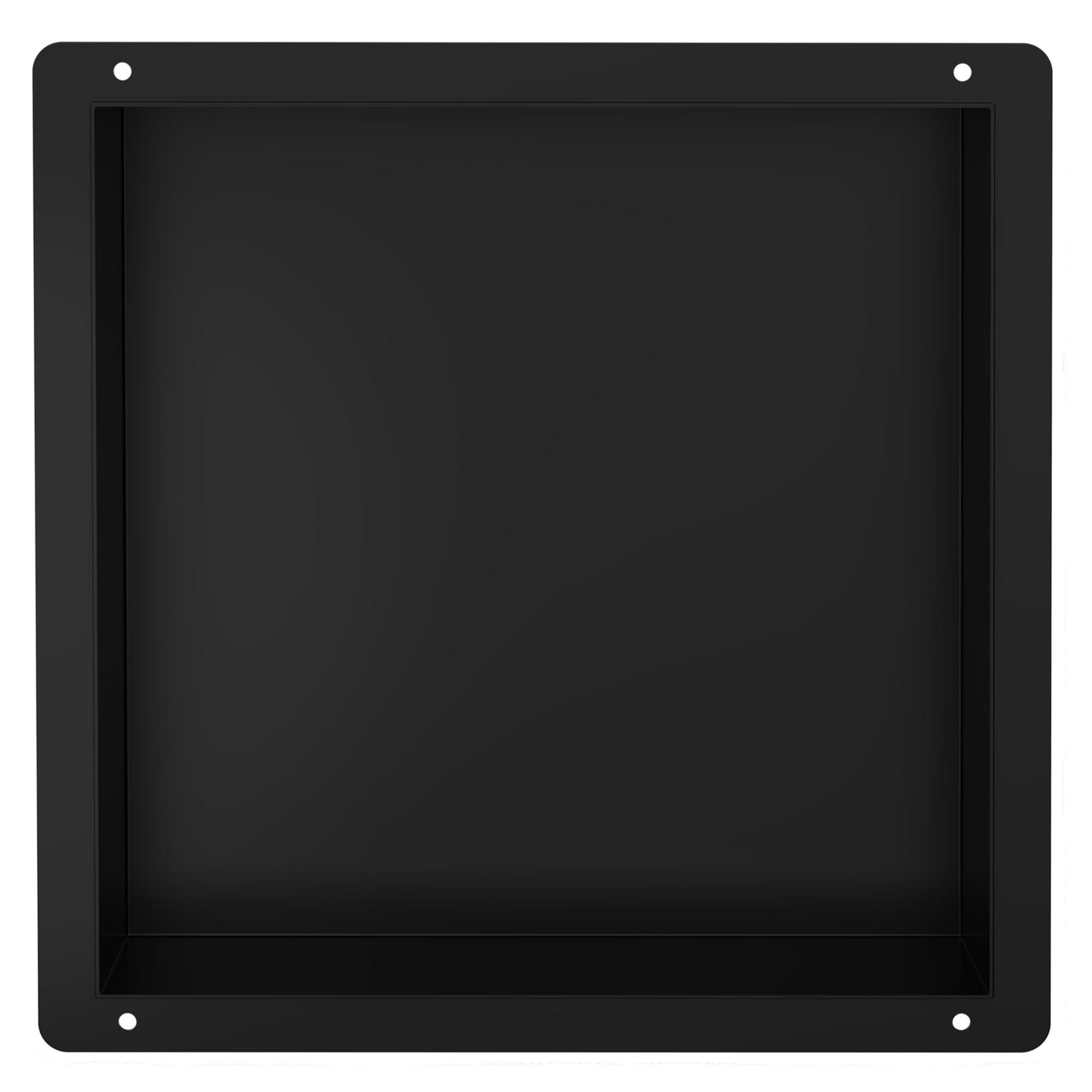 DUSCHNISCHE Schwarz 30/30 cm - Schwarz, Metall (34/10/34cm) - LuxeBath