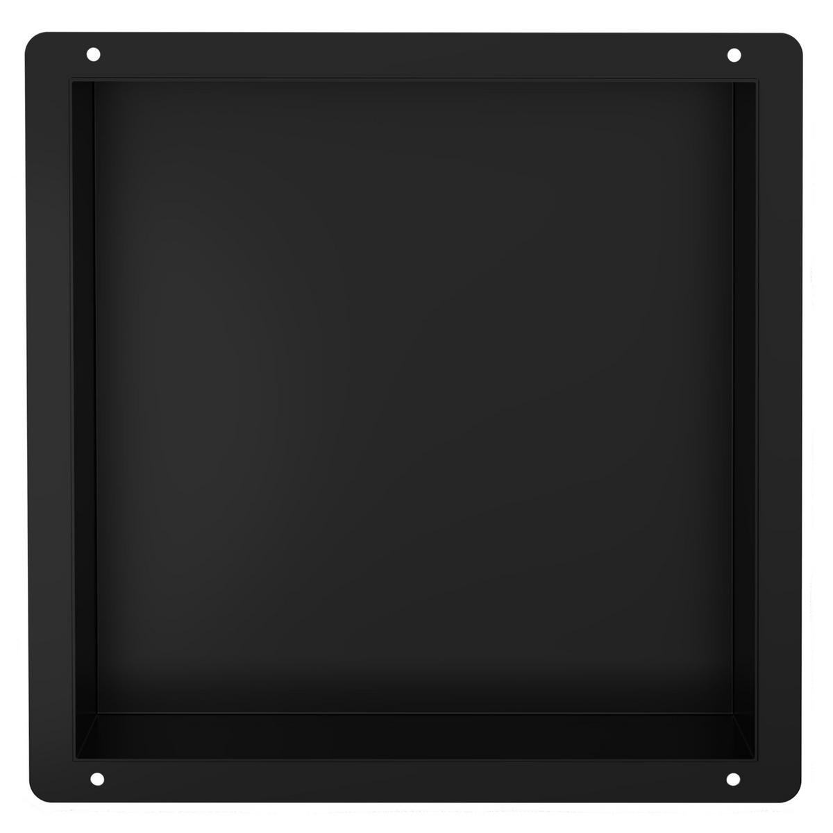 DUSCHNISCHE Schwarz 30/30 cm - Schwarz, Metall (34/10/34cm) - LuxeBath