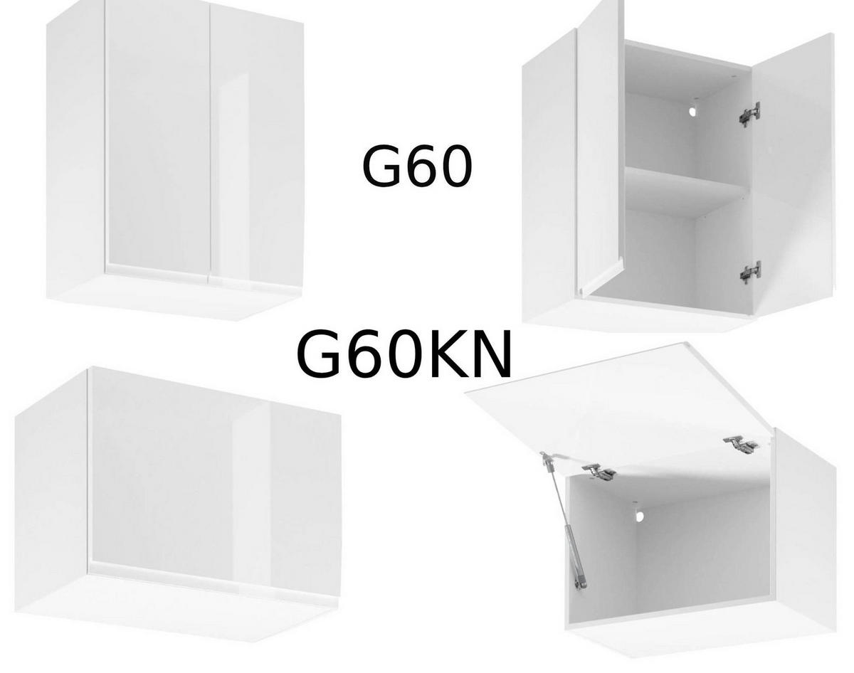 WINKELKÜCHE 320 cm x 200 x 320 cm - Aspen KA19-M320 - in Weiß/Hochglanz - Weiß Hochglanz, Holz (860/212/58cm)