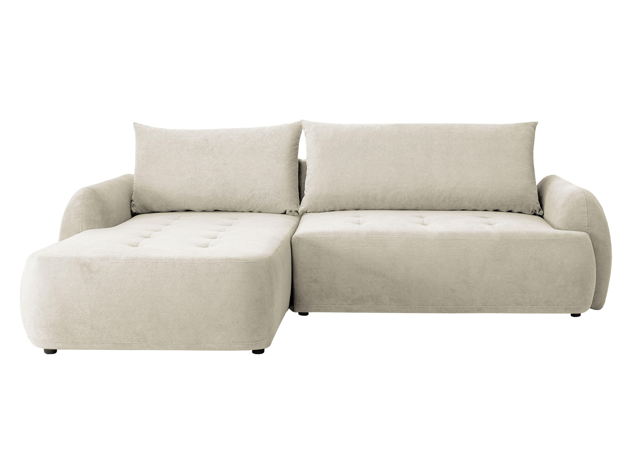 COLTAR Bueno II, Stanga - crem/negru, material textil/lemn (280/185cm) - MIRJAN24