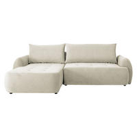 COLTAR Bueno II, Stanga - crem/negru, material textil/lemn (280/185cm) - MIRJAN24