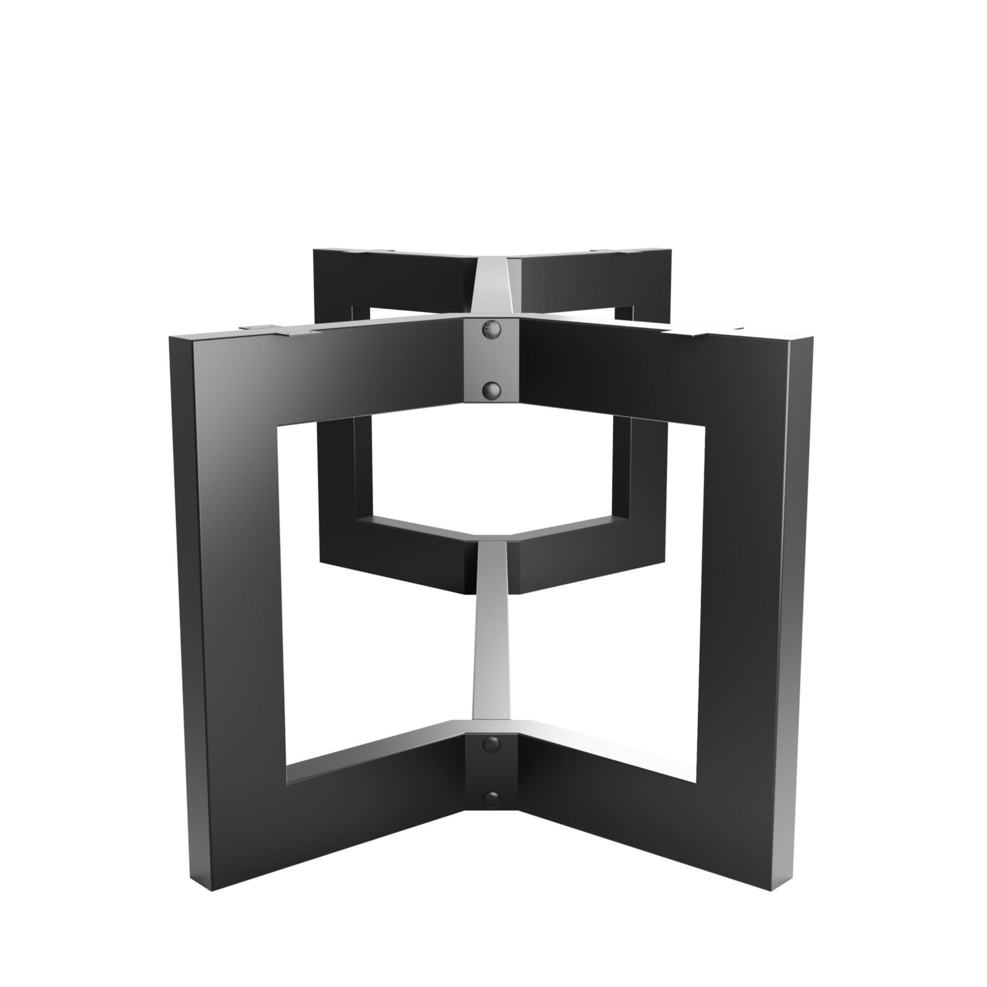 TISCHBEIN Barax Space Extreme Schwarz Metall 170/80/72 cm - Schwarz, Metall (80/72/170cm) - Metalo Pro