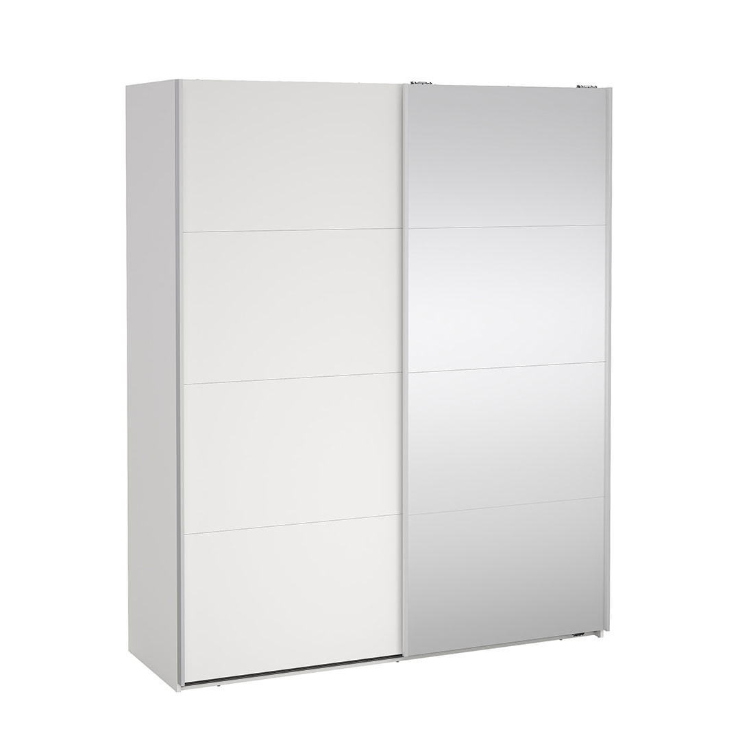 SCHIEBETÜRENSCHRANK, Bergamo, Weiß, Holzwerkstoff, 179 x 67 x 221 cm - Weiß, Holzwerkstoff (179/221/67cm) - ebuy24