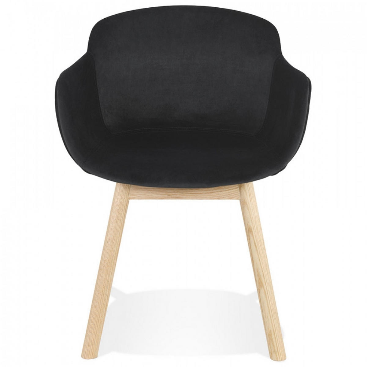 STUHL mit Armlehnen Schwarz 59x80x54cm - Eichefarben/Schwarz, Holz/Textil (59/80/54cm) - AlterEgo