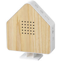 NATURGERÄUSCHEBOX - Echtholz mit Bewegungsmelder und LED-Beleuchtung für entspannende Klänge, 1er-Set - Weiß, Holz (4.1/13/15.8cm) - Northpoint