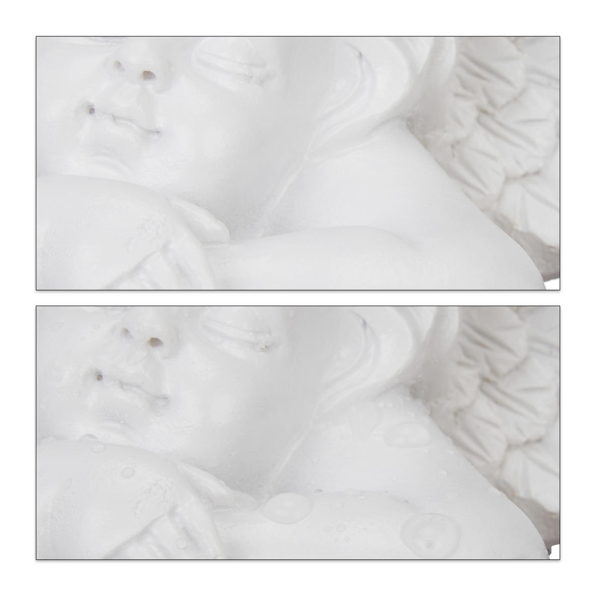 2XGRABENGEL - Weiß, Kunststoff (12.5/6/7.5cm) - Relaxdays