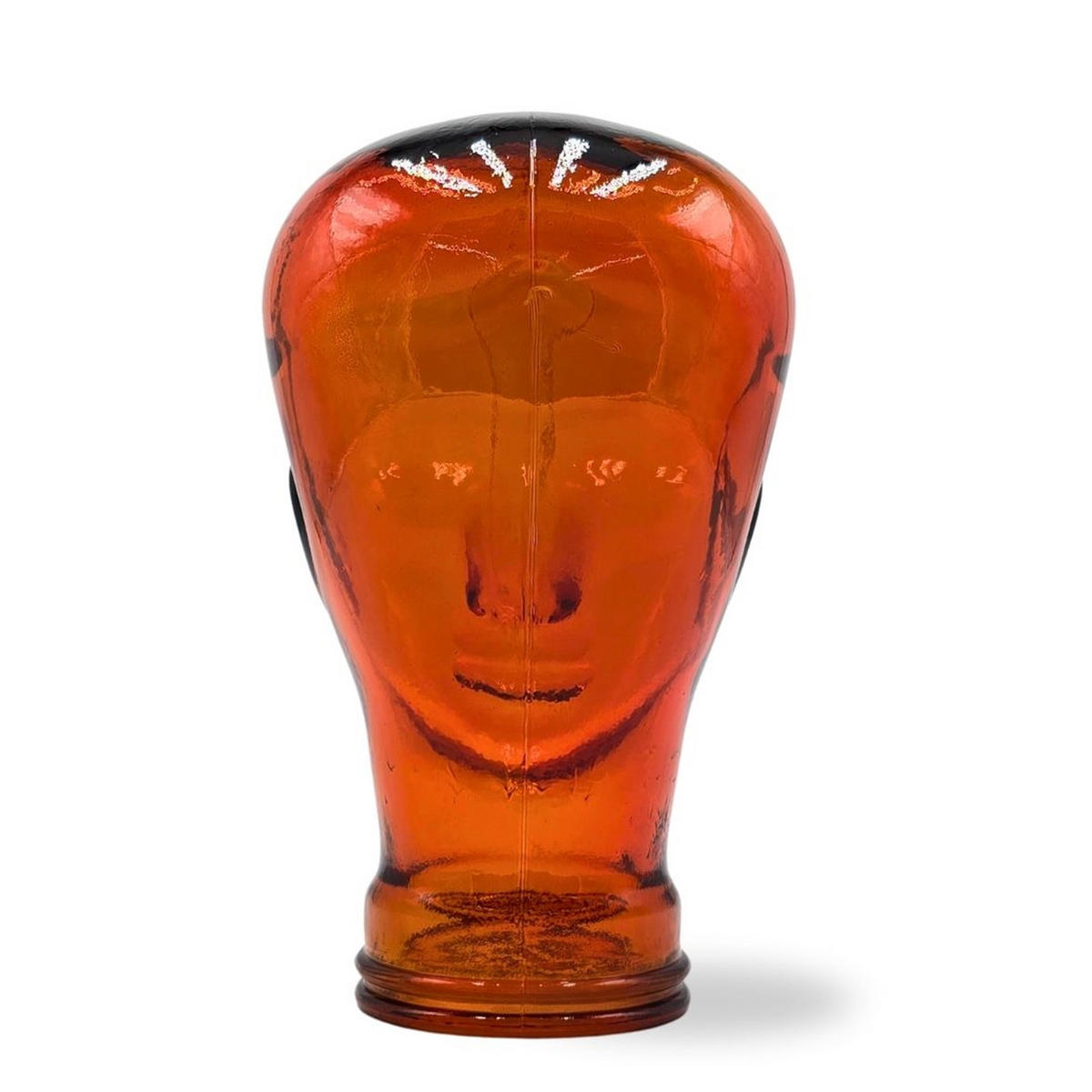 KOPFHÖRERSTÄNDER MICK Glas transparent orange - Orange, Glas (21/29/21cm) - DESIGN DELIGHTS