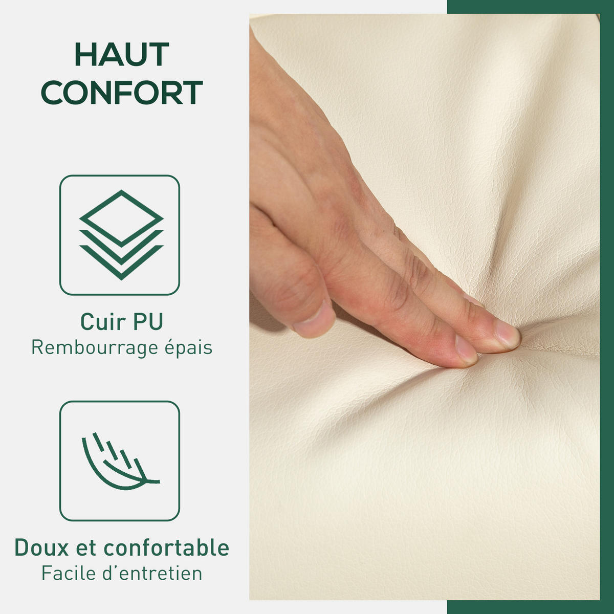 RELAXSESSEL DE-17429 Creme - Creme, Holz (80/99/86cm) - ComfortXL