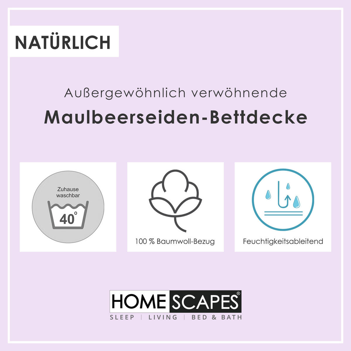 SOMMERDECKE 200/200 cm, Seiden-Mischung - Weiß, Textil (200/200cm) - Homescapes