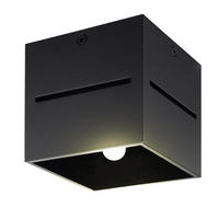 LED DECKENLEUCHTE Aluminium Schwarz - Schwarz, Metall (10/10/10cm)