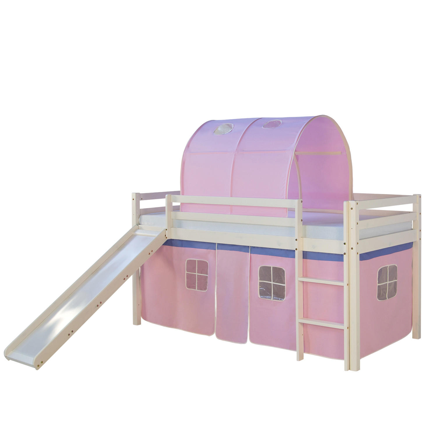 HOCHBETT Tunnel 90/200 cm Rosa - Weiß/Rosa, Holz (90/200cm) - Homestyle4u