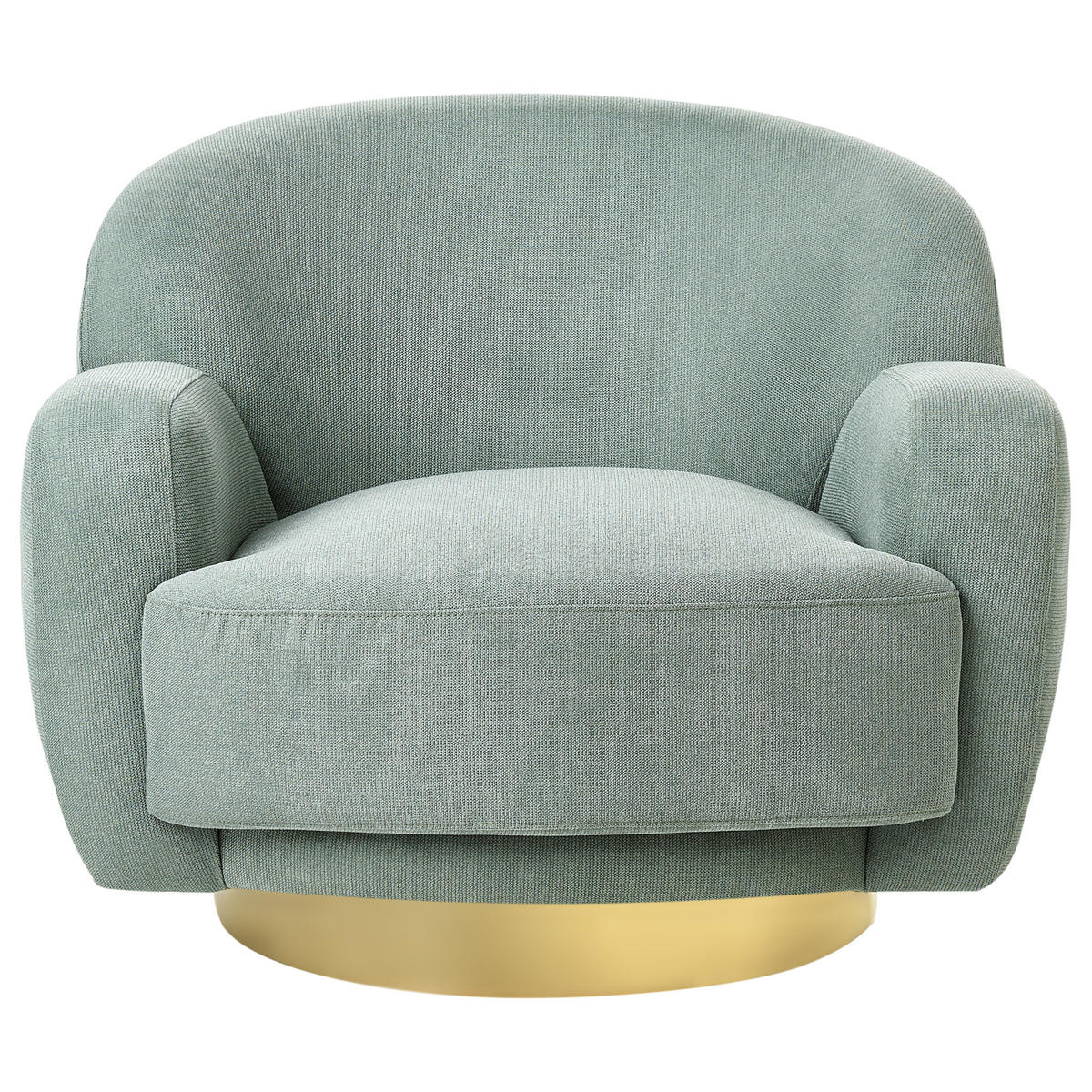 SESSEL Hellgrün Lejre - Goldfarben/Hellgrün, Textil (92/70/83cm) - Beliani