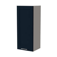 HÄNGESCHRANK Oslo W4/40 Weiß / Indigo Matt 40 / 32,5 / 96cm - Weiß/Dunkelblau, Holz/Holzwerkstoff (40/96/32.5cm) - Feldmann-Wohnen