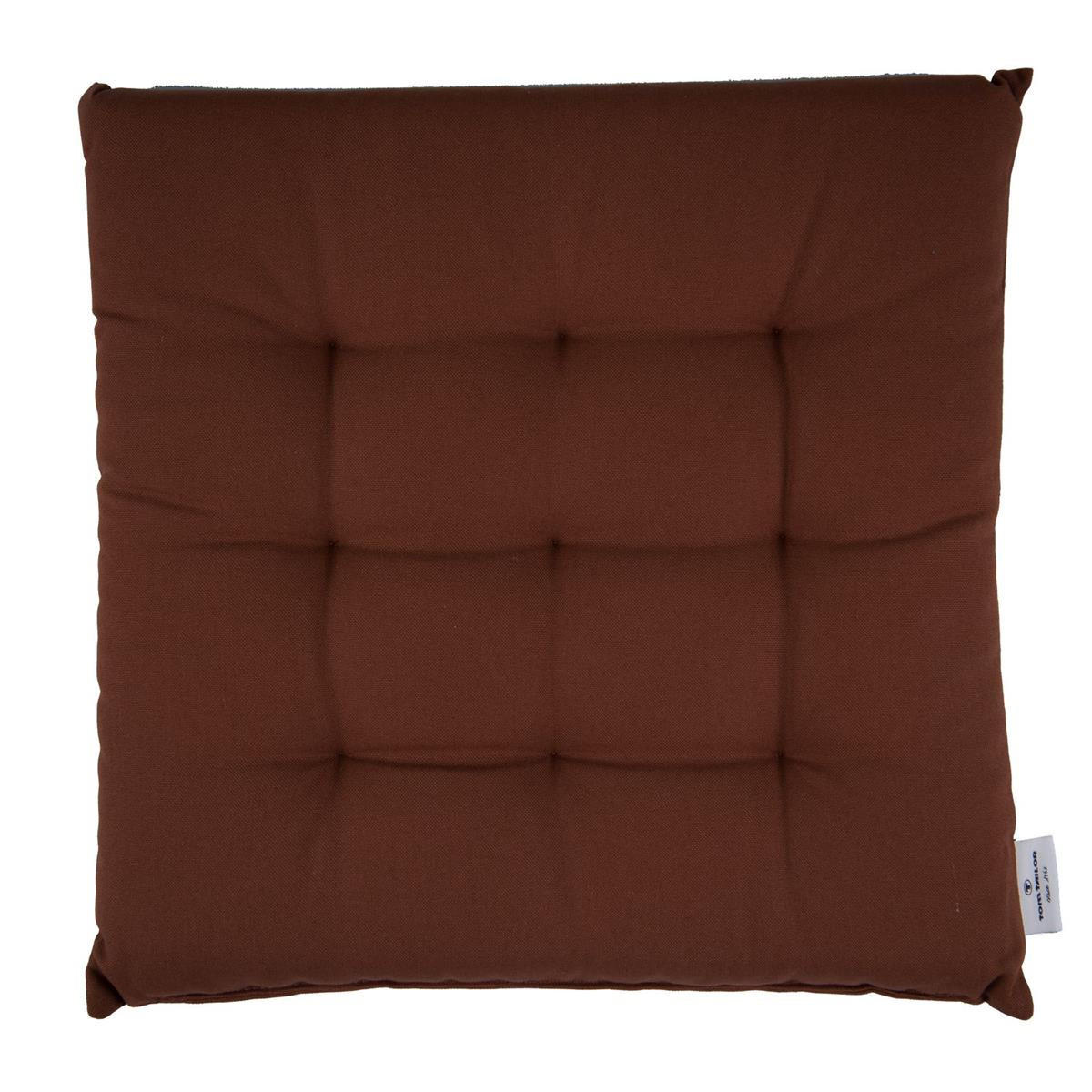 SITZKISSEN MIT 9 PUNKT-STEPPUNG DOVE - Dunkelbraun, Textil (40/40/5cm) - Tom Tailor