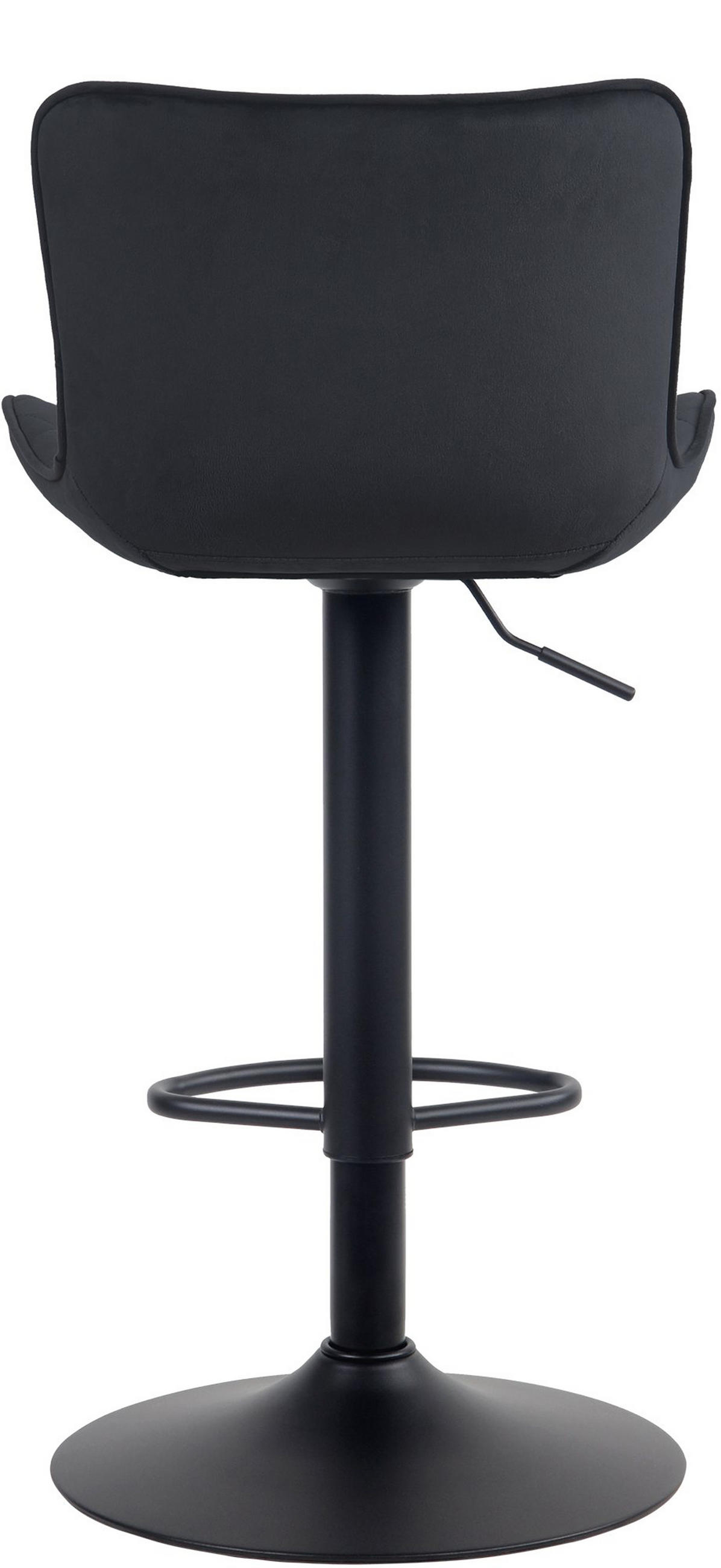 BARHOCKER 2er Set Emil Samt schwarz - Schwarz, Textil/Metall (48/107/54cm) - TPFLiving
