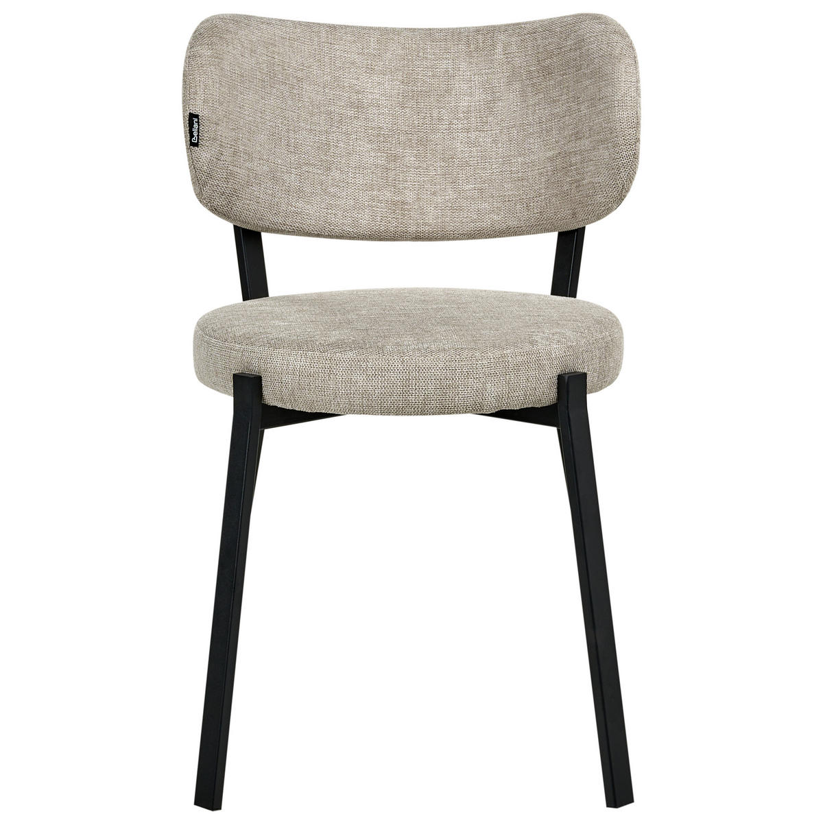 ESSZIMMERSTUHL 2er-Set Stoff Beige Bronte - Beige, Textil (49/76/46cm) - Beliani