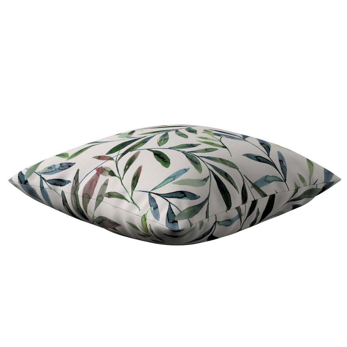 KISSENHÜLLE Eden weiß und grün, 43x43cm - Weiß, Textil (43/43cm) - Dekoria