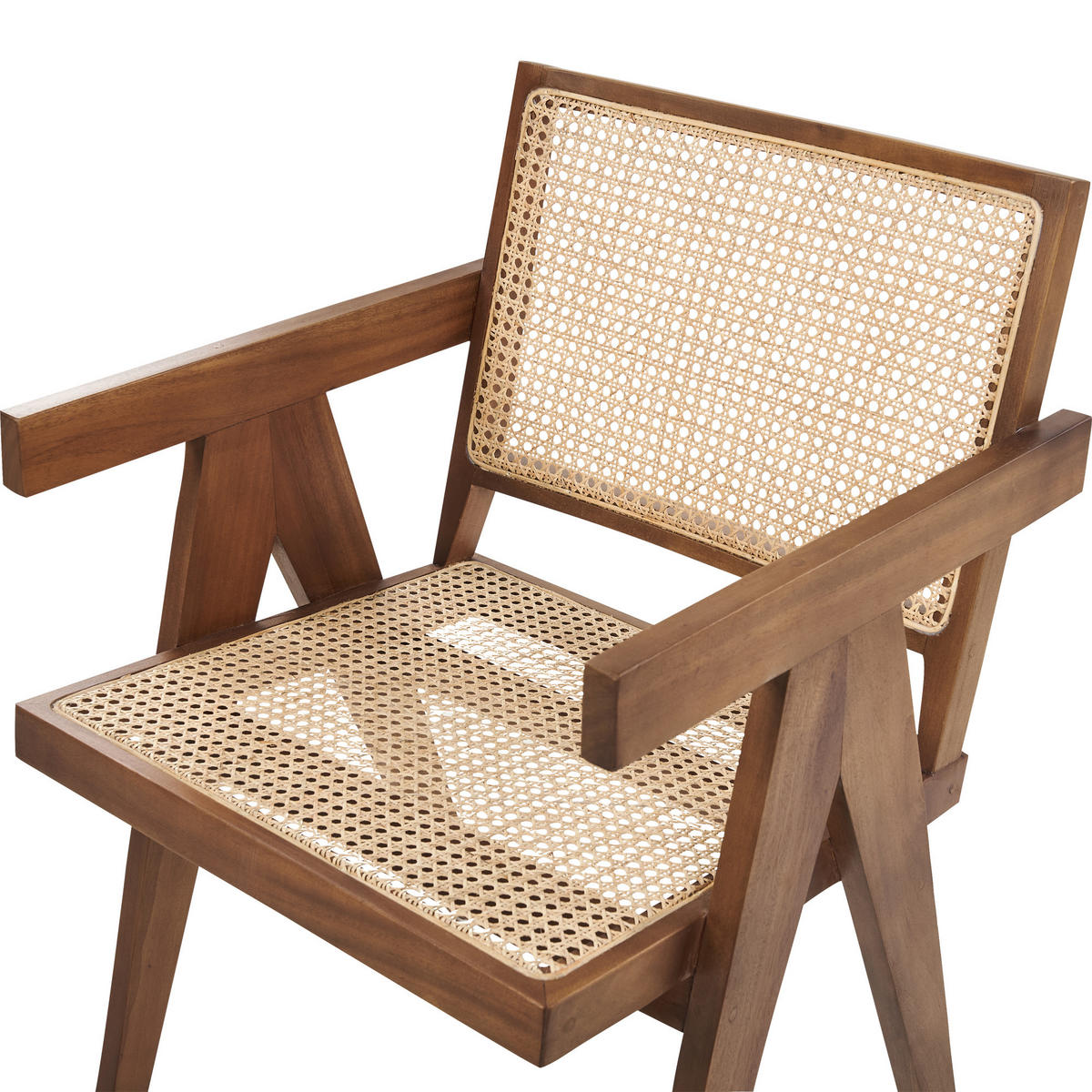 STUHL Mahagoniholz Braun Westbrook - Naturfarben, Holz (55/82/52cm) - Beliani