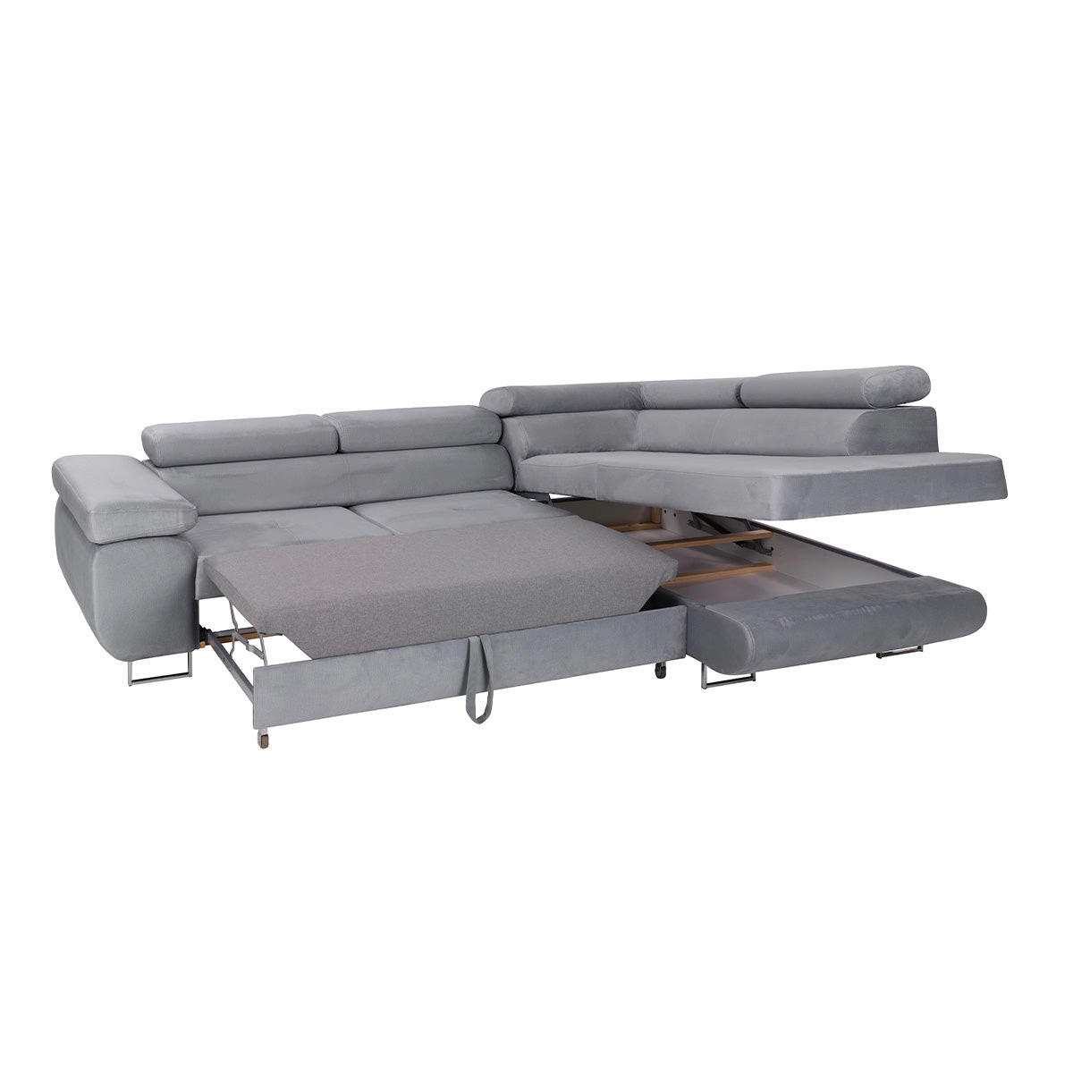 ECKSOFA Wilson 4 Sitzplätze Rose - Pink, Holzwerkstoff (271/201cm) - Petits-meubles