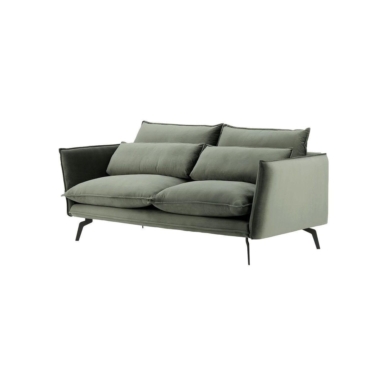 SOFA Layla 2,5-Sitzer-Velluto 19 - Dunkelgrau, Holz/Textil (197/95/98cm)