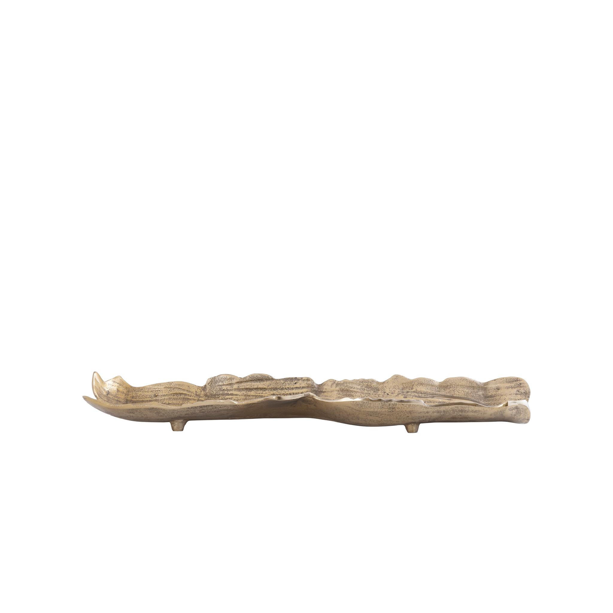 SCHALE Lukne Gold 56/15/4cm - Goldfarben, Metall (4cm) - PTMD Collection
