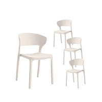 GARTENSTUHL Serin Beige 48 cm x 76 cm 4er-Set - Beige, Kunststoff (48/76/52cm) - Klast Home