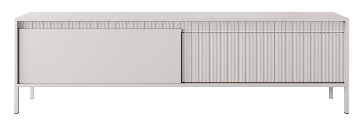 TV-SCHRANK Beige 190 cm Santori auf Beine, 2 Türen - Beige, Holz (187/53/40cm) - Emporius