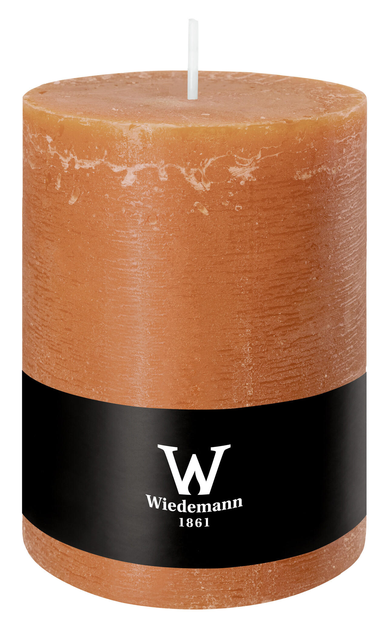 STUMPENKERZE Rustik Marble Style Dukat 140 x Ø 100 mm, 1 Stück - Terracotta, Paraffin (10/14cm) - Wiedemann Kerzen