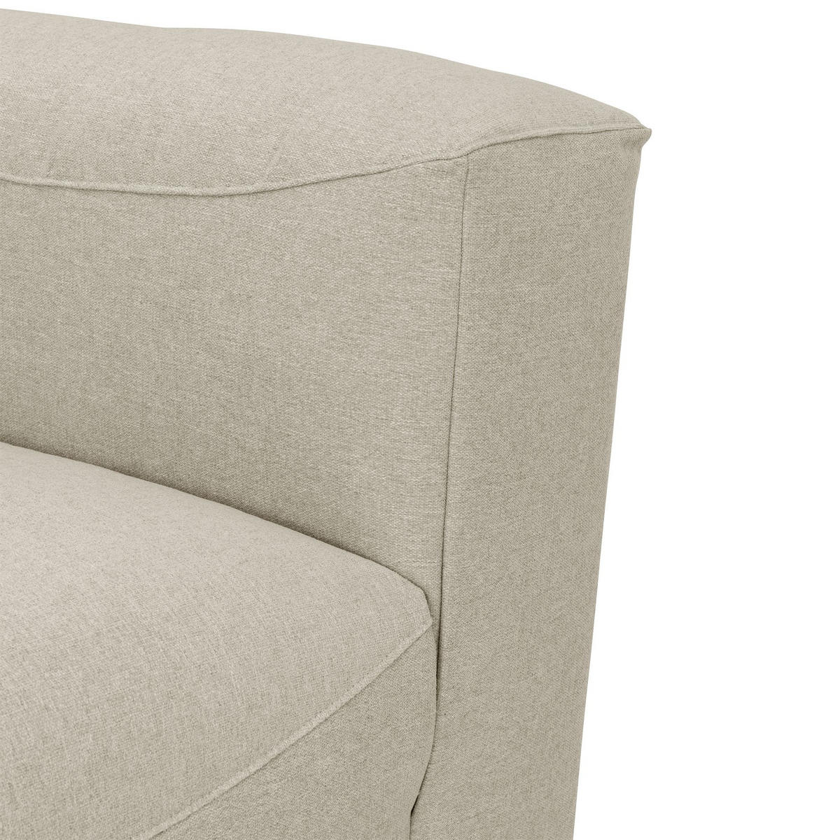 SOFA Element Armlehne rechts Kattrina Flachgewebe creme - Creme, Kunststoff (100/73/100cm) - 58aufmkessel