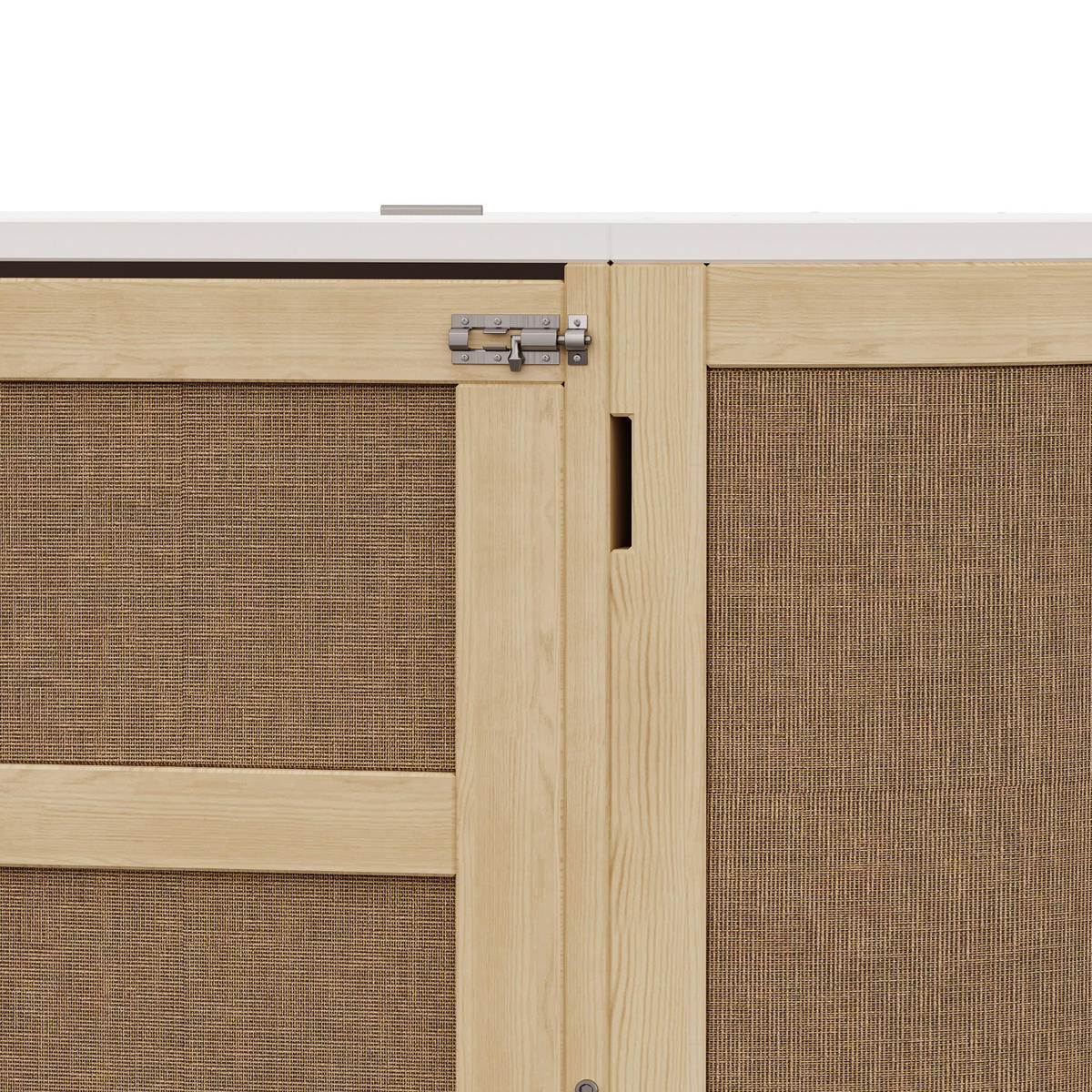 SCHRANKBETT 140x200 Wandklappbett Lattenrost Stauraum Rattan Holzfarbe - Naturfarben, Holzwerkstoff - FLIEKS