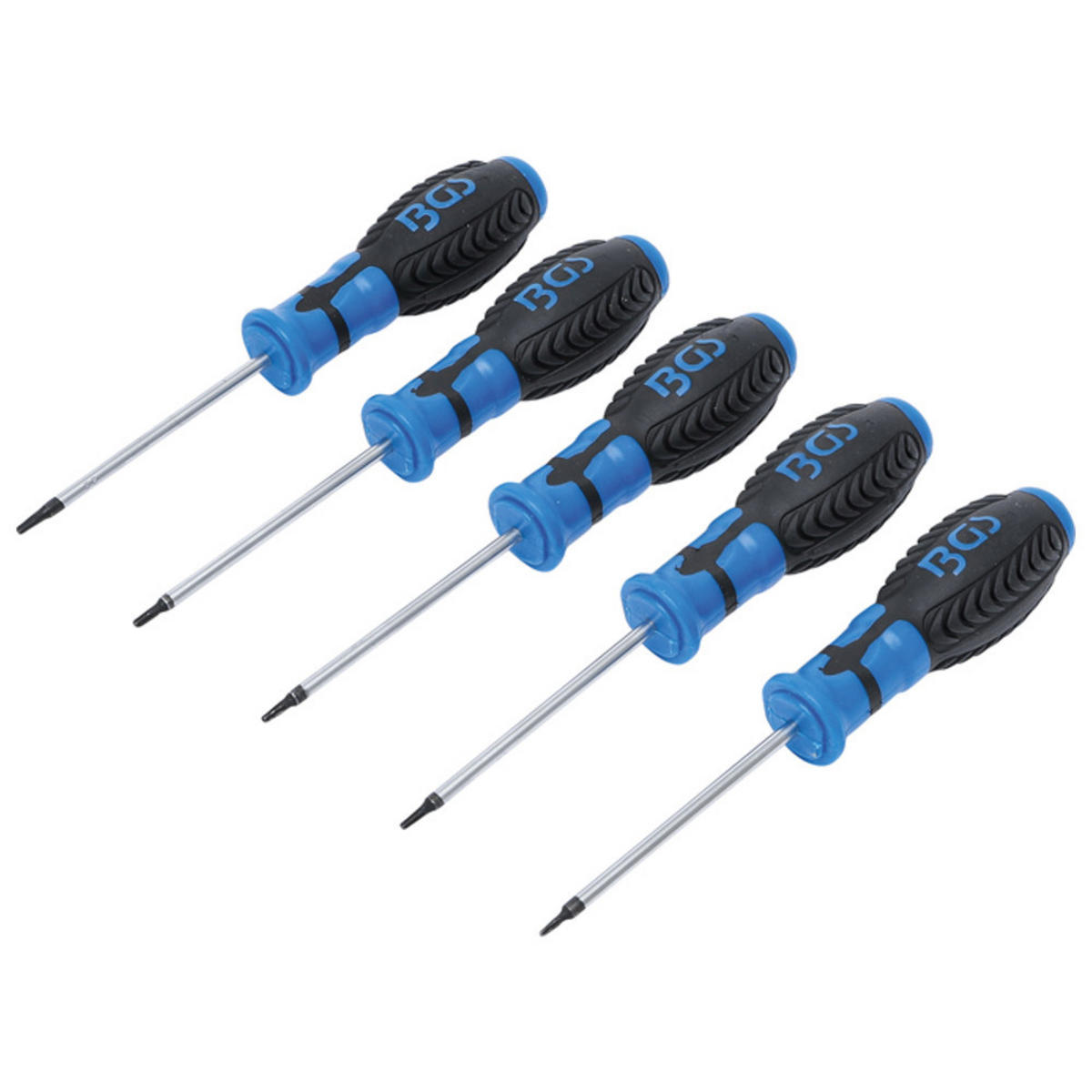 SCHRAUBENDREHER-SATZ Torx mit Bohrung T6-T10, 5-tlg. - Multicolor, Kunststoff (275/135/40cm) - BGS technic