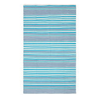 FLACHWEBETEPPICH Baumwolle gestreift 90/150 cm - Blau, Textil (90/150cm) - Homescapes