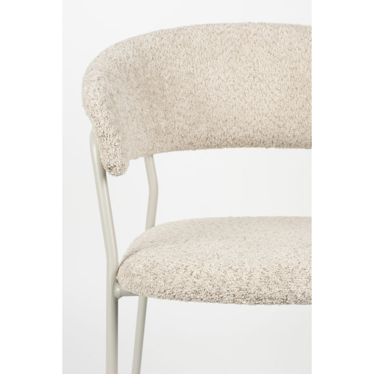 ESSZIMMERSTUHL Zeri Creme/ Weiß - 2 er Set - Creme, Metall (59.5/79/51.5cm) - Housecraft Living