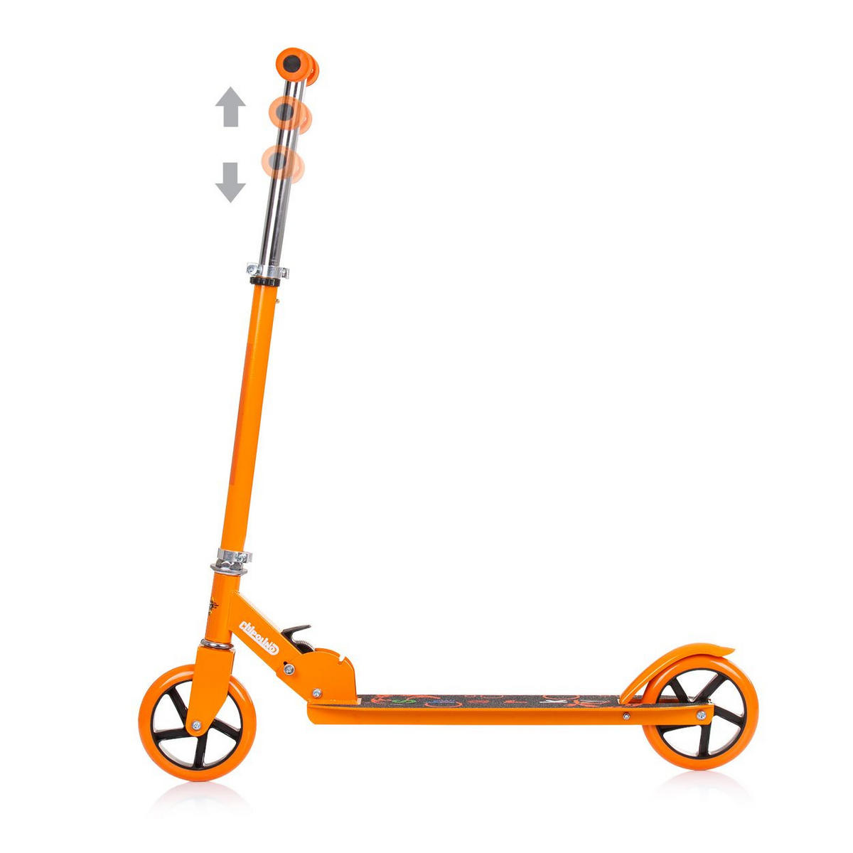 KINDERROLLER Sharky orange PU Räder ABEC-7 Lager Bremse verstellbar - Orange, Metall (73/26/80cm) - Chipolino