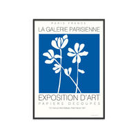 POSTER mit Rahmen Wild Apple - Fleurs de Matisse II - Blau/Schwarz, Holz/Papier (30/40cm) - Poster&Frame