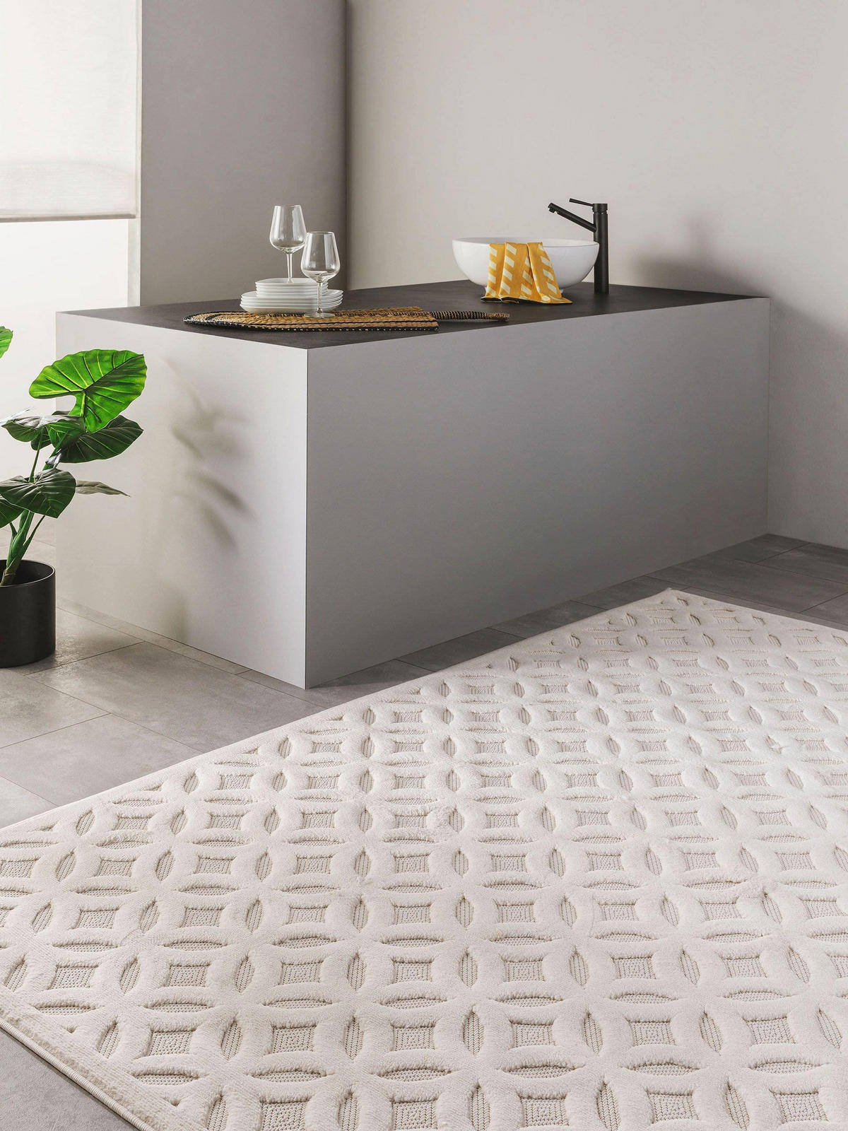 OUTDOORTEPPICH Bonte Cream 120x170 cm - Creme, Textil (120/170cm) - benuta Nest