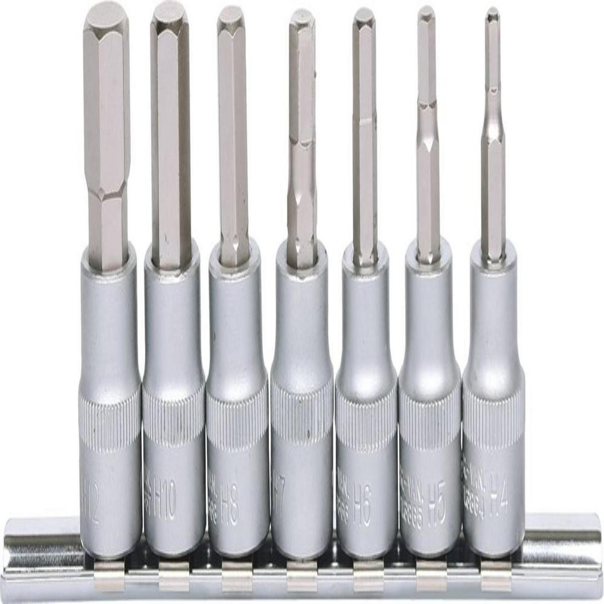 KS TOOLS 3/8" Bit-Stecknuss-Satz Innensechskant, 7-tlg ( 911.3945 ) - Multicolor, Kunststoff (169/83/28cm) - KS Tools
